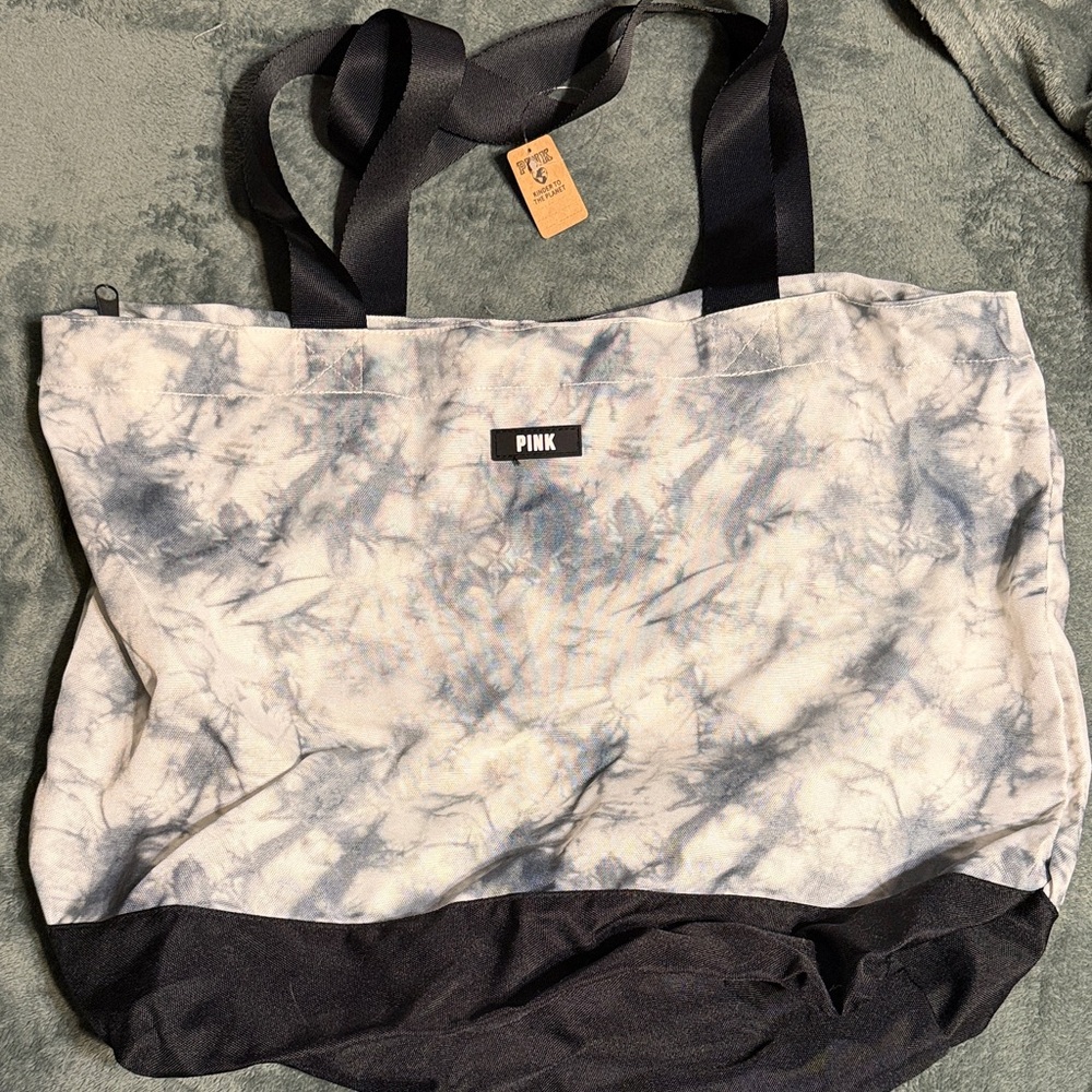 PINK Victoria's Secret Black and Gray Tote Bag